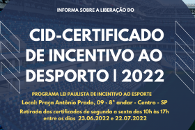 Retirada dos Certificados de Incentivo ao Desporto – CID – 2022